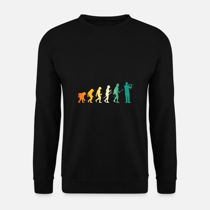 Flautist Evolution Flute - Unisex Sweatshirt - black