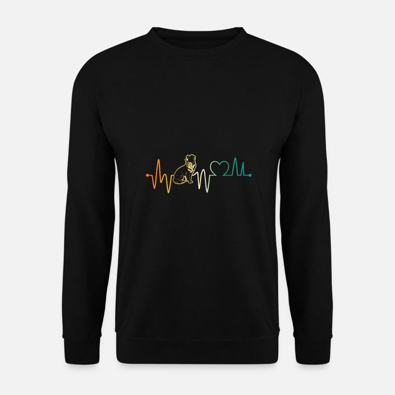 Herzschlag Border Collie - Unisex Pullover - Schwarz