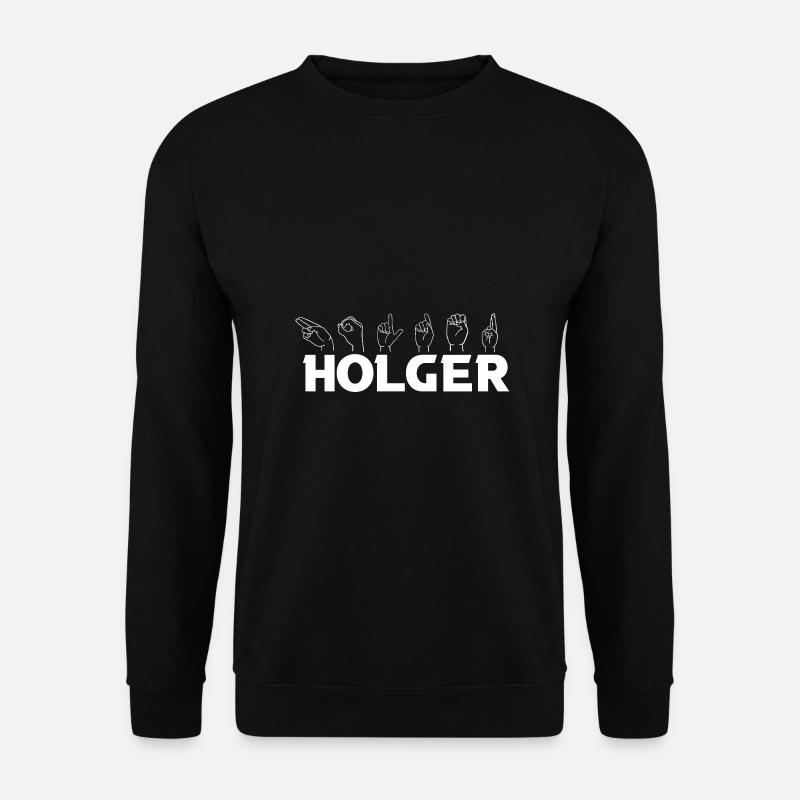 Sign language Holger - Unisex Sweatshirt - black