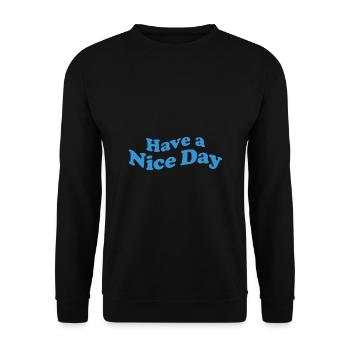 nice day black - Unisex Sweatshirt - black - Front - Alina (178cm) & Michal (187cm)