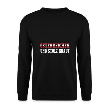 Austrians Austria - Unisex Sweatshirt - black - Front - Alina (178cm) & Michal (187cm)