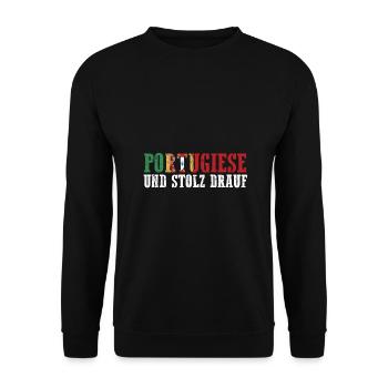 Portuguese Portugal - Unisex Sweatshirt - black - Front - Alina (178cm) & Michal (187cm)