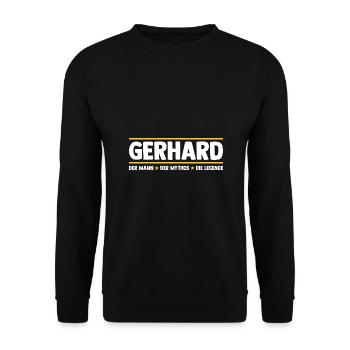 Gerhard - Sweat-shirt Unisexe - noir - Devant - Alina (178cm) & Michal (187cm)