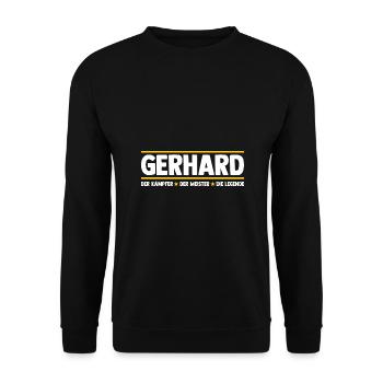 Gerhard - Sweat-shirt Unisexe - noir - Devant - Alina (178cm) & Michal (187cm)