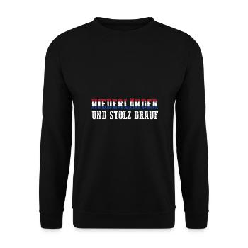 Pays-Bas Pays-Bas Pays-Bas - Sweat-shirt Unisexe - noir - Devant - Alina (178cm) & Michal (187cm)