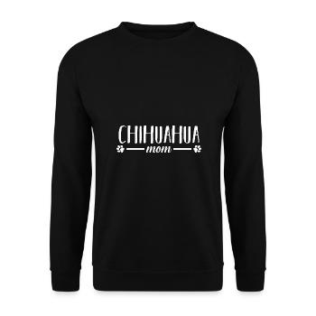 Mama Mutter Hund Chihuahua - Unisex Pullover - Schwarz - Vorne - Alina (178cm) & Michal (187cm)