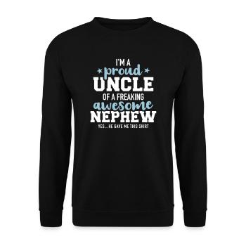 uncle - Unisex Sweatshirt - black - Front - Alina (178cm) & Michal (187cm)