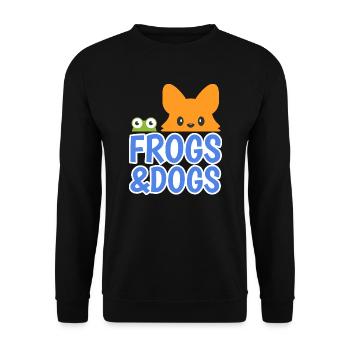 Grenouille et chien conception pour les fans de grenouilles - Sweat-shirt Unisexe - noir - Devant - Alina (178cm) & Michal (187cm)