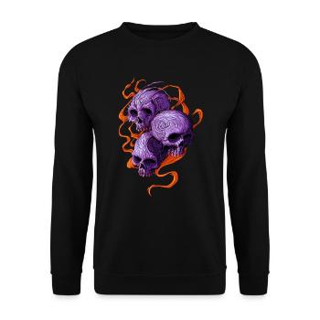 Indigo Skulls - Sweat-shirt Unisexe - noir - Devant - Alina (178cm) & Michal (187cm)