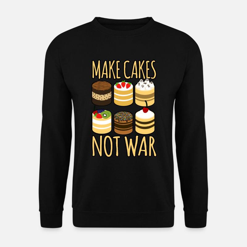 Make Cakes Not War - Unisex Sweatshirt - black