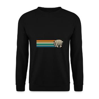 Accordion Player Accordion - Unisex Sweatshirt - black - Front - Alina (178cm) & Michal (187cm)