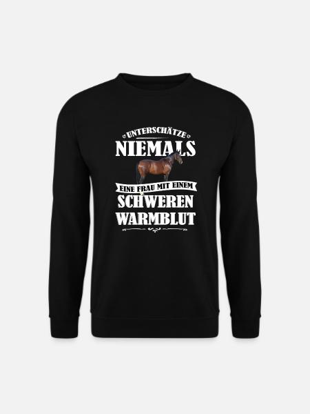 Warmblut Pferde Shirt-UNF - Unisex Pullover - Schwarz