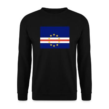 Flag of Cape Verde (cv) - Unisex Sweatshirt - black - Front - Alina (178cm) & Michal (187cm)