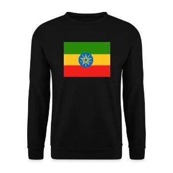 Flag of Ethiopia (et) - Unisex Sweatshirt - black - Front - Alina (178cm) & Michal (187cm)