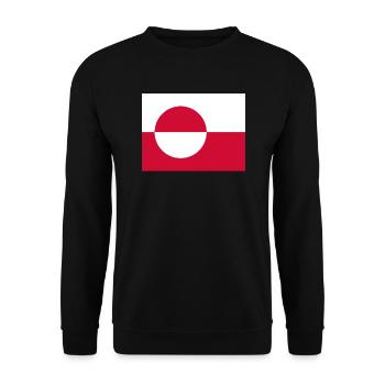 Flag of Greenland (gl) - Unisex Sweatshirt - black - Front - Alina (178cm) & Michal (187cm)