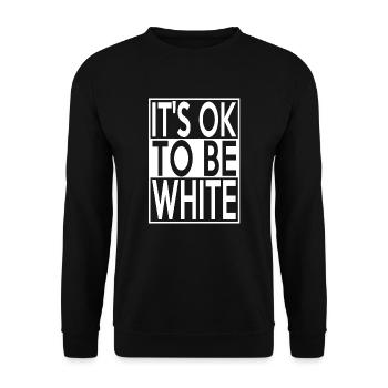C'est bon d'être blanc - Sweat-shirt Unisexe - noir - Devant - Alina (178cm) & Michal (187cm)
