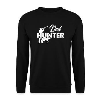 Dad hunter - Unisex Sweatshirt - black - Front - Alina (178cm) & Michal (187cm)