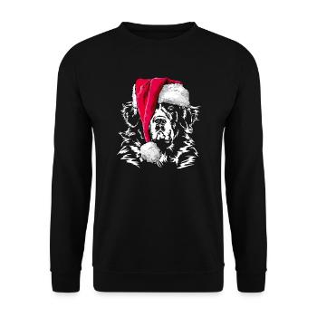 LANDSEER Noël bonnet de Wilsign cadeau - Sweat-shirt Unisexe - noir - Devant - Alina (178cm) & Michal (187cm)