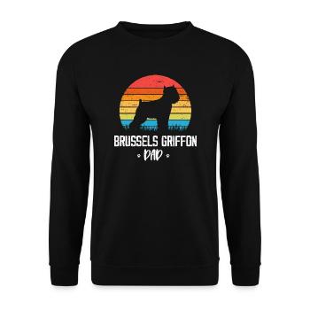 Bruxelles Griffon amoureux chien propriétaire papa maman - Sweat-shirt Unisexe - noir - Devant - Alina (178cm) & Michal (187cm)