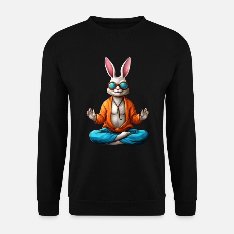 Hase Yoga - Unisex Pullover - Schwarz