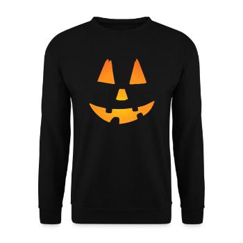Halloween Monster Pumpkin - Unisex Sweatshirt - black - Front - Alina (178cm) & Michal (187cm)