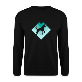 Hundebesitzer - Unisex Pullover - Schwarz - Vorne - Alina (178cm) & Michal (187cm)