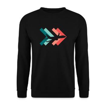 Avion avion - Sweat-shirt Unisexe - noir - Devant - Alina (178cm) & Michal (187cm)