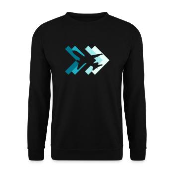 plane - Unisex Sweatshirt - black - Front - Alina (178cm) & Michal (187cm)