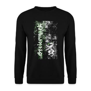 Retro Steiermark - Unisex Pullover - Schwarz - Vorne - Alina (178cm) & Michal (187cm)