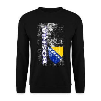 Bosnia - Unisex Sweatshirt - black - Front - Alina (178cm) & Michal (187cm)