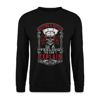 Tätowierer Körperkunst Piercing - Unisex Pullover - Schwarz - Vorne - Alina (178cm) & Michal (187cm)