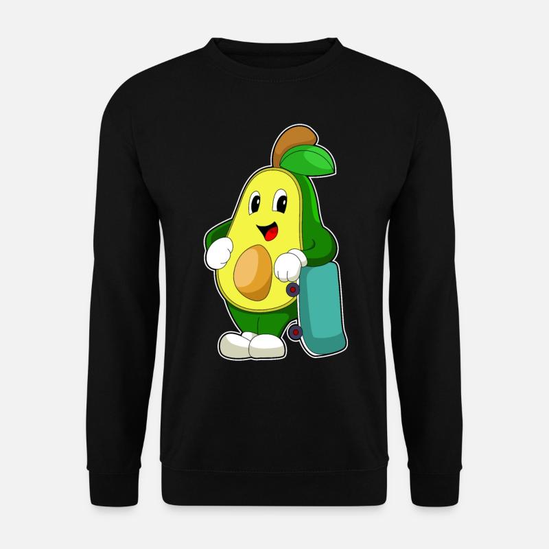 Avocado Skater Skateboard - Unisex Pullover - Schwarz