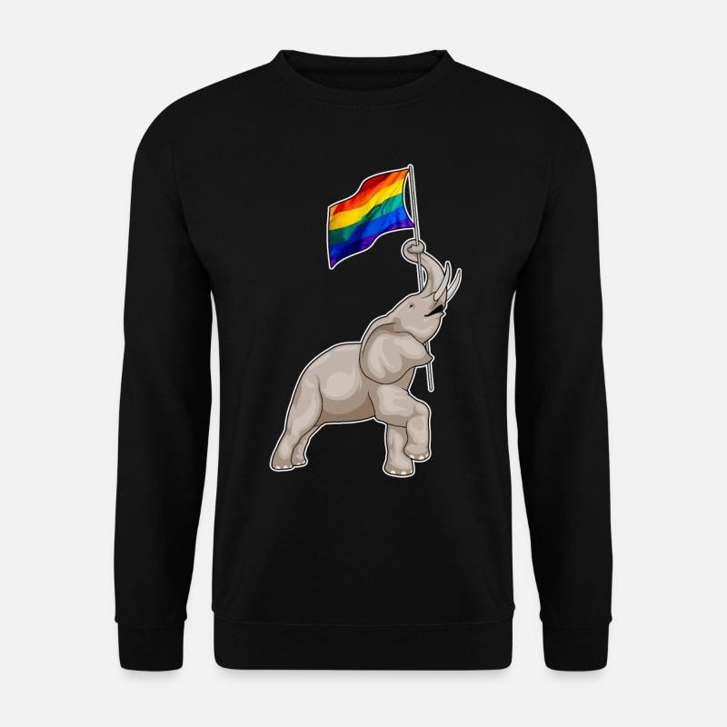 Elephant Rainbow - Unisex Sweatshirt - black
