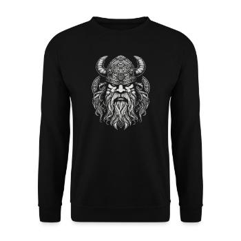 Odin Viking Dieu - Sweat-shirt Unisexe - noir - Devant - Alina (178cm) & Michal (187cm)