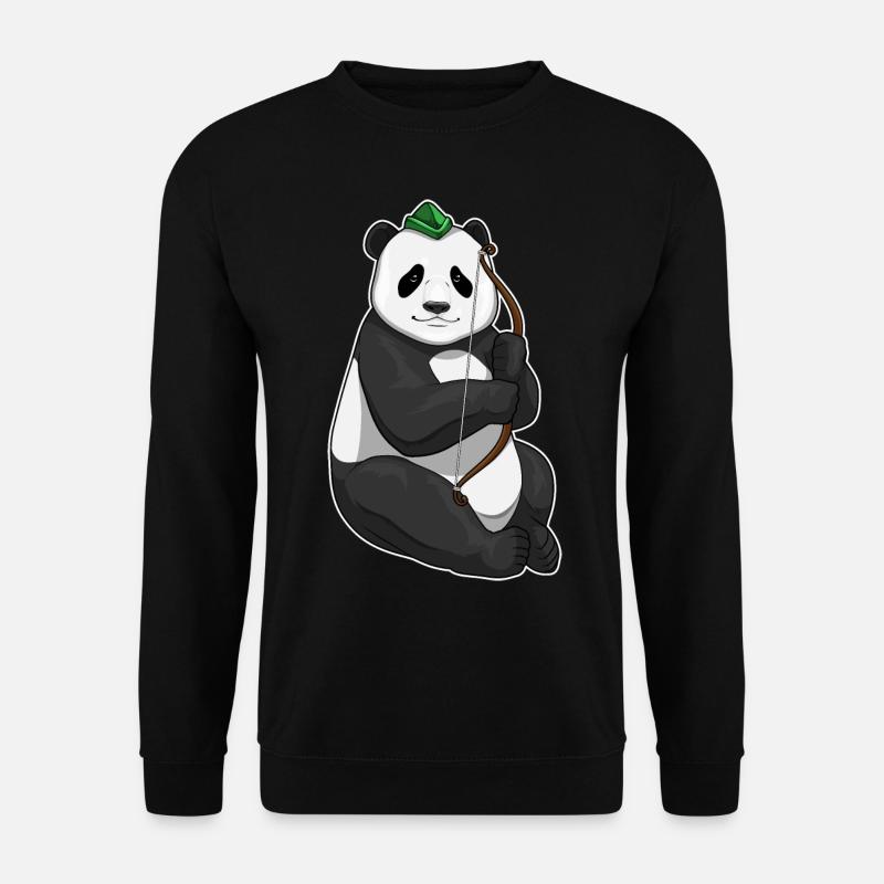 Panda Archer Bow - Unisex Sweatshirt - black