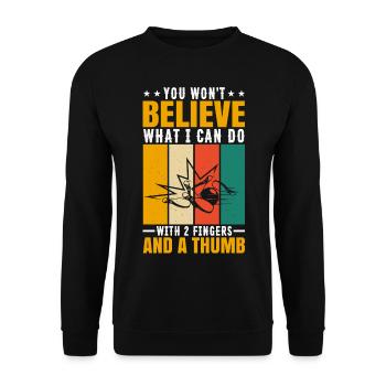 Bowling - Unisex Pullover - Schwarz - Vorne - Alina (178cm) & Michal (187cm)