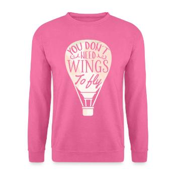 Heißluftballon fahren | Ballonfahrt Geschenkideen - Unisex Pullover - Pink - Vorne