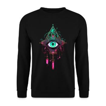 Dreamcatcher #1 - Unisex Sweatshirt - black - Front - Alina (178cm) & Michal (187cm)