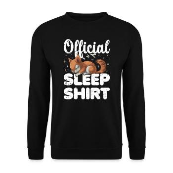 Squirrel Official Sleep Shirt Lazy Relax - Unisex Sweatshirt - black - Front - Alina (178cm) & Michal (187cm)