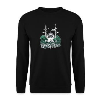 Majestic Mosque & Islamic Culture - Unisex Sweatshirt - black - Front - Alina (178cm) & Michal (187cm)