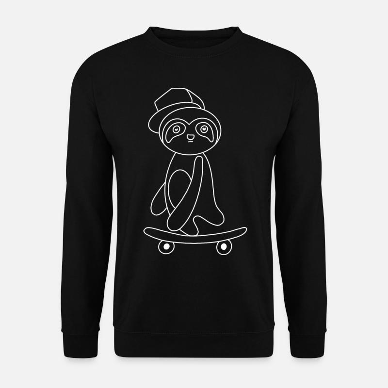 Skateboard Sloth - Unisex Sweatshirt - black