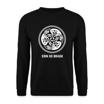 Erin go Bragh - Unisex Pullover - Schwarz - Vorne - Alina (178cm) & Michal (187cm)