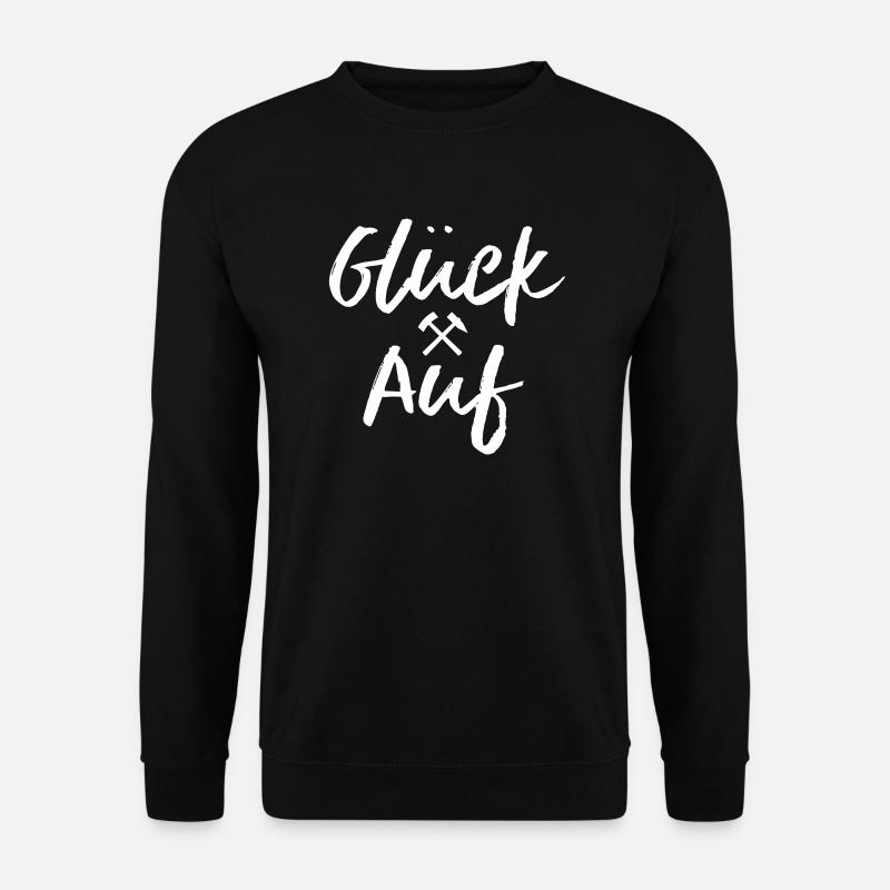 Glück Auf Erzgebirge - Schlägel und Eisen - Unisex Pullover - Schwarz