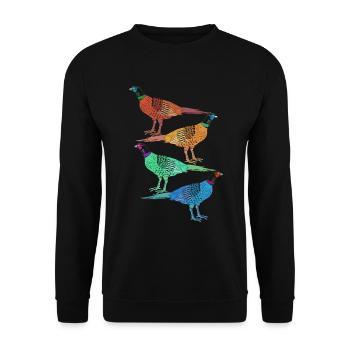 Pheasant Hunting Hunting Hunting Pheasant - Unisex Sweatshirt - black - Front - Alina (178cm) & Michal (187cm)