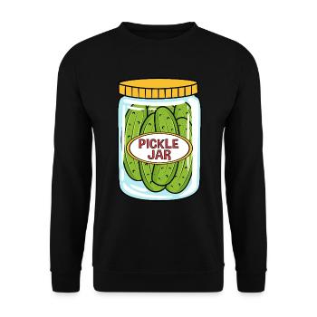 Essiggurke Gurke Gurken - Unisex Pullover - Schwarz - Vorne - Alina (178cm) & Michal (187cm)