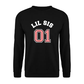 Lil Sis 01 - Little Sister - Sweat-shirt Unisexe - noir - Devant - Alina (178cm) & Michal (187cm)