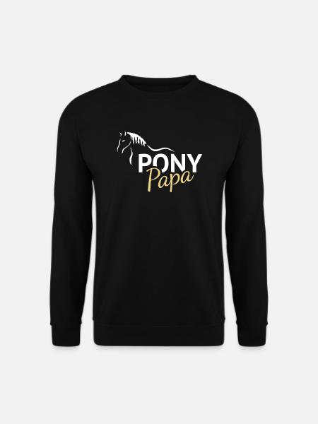 Ponypapa Pony - Unisex Pullover - Schwarz