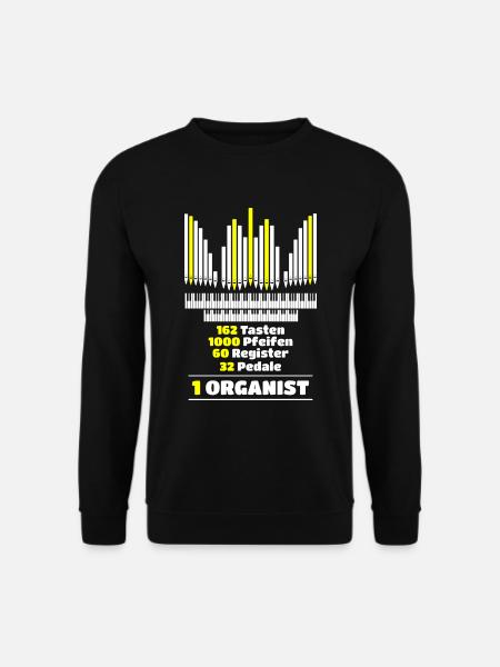Orgel in Zahlen - Lustige Organist Geschenkidee - Unisex Pullover - Schwarz