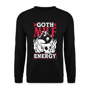 Goth Mom Energy Dark Gothic Skeleton - Unisex Sweatshirt - black - Front - Alina (178cm) & Michal (187cm)
