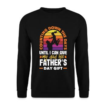 Counting Down the Days Father's Day - Unisex Pullover - Schwarz - Vorne - Alina (178cm) & Michal (187cm)